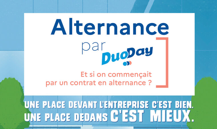 Alternance par DuoDay, et si on commencait par un contrat en alternance ? Une place devant l'entreprise c'est bien. Une place dedans c'est mieux.